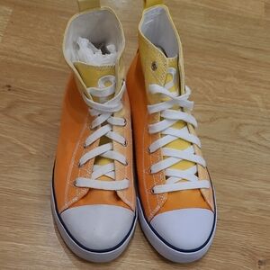Orange/yellow Canvas Ralph Lauren Polo Sneakers
